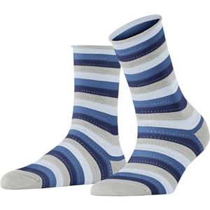 FALKE Dopamine Stripe W SO lyocell motif fantaisie 1 paire, Chaussettes Femme, Gris (Arctic Grey 3173), 35-38