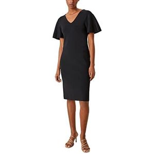 s.Oliver BLACK LABEL Lange jurk, regular fit, lange jurk, rechte snit, zwart, 36 dames, zwart.