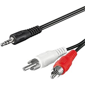 Goobay 50196 audio/video adapterkabel (3,5 mm stereo-stekker naar 2x cinch-aansluiting, 3,0 m)