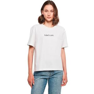 Miss Tee T-shirt « I Don't Care », Blanc., XS grande taille taille tall