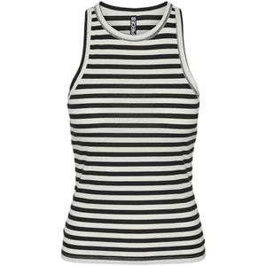 Pieces Pcruka Boxer Tank Top Noos Bc Top dames, zwart/strepen: wolk.