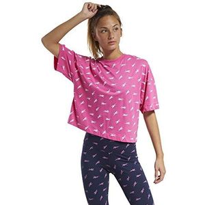 Reebok Te AOP Vector Tee T-shirt voor dames, Prpict