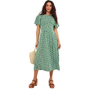 Joe Browns Midi-jurk van jersey met open bloemenmotief, casual jurk voor dames (1 stuk), Groen