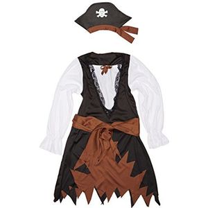 AEC - AQ02100/M - kostuum ""Mooie piratesse"", maat 7-9 jaar (140 cm)