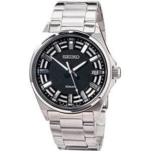 Seiko Heren analoog kwarts horloge met armband van roestvrij staal SUR505P1, zilver, armband, zilver., Armband