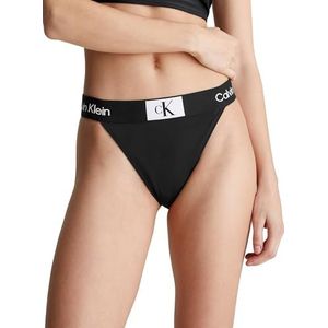 Calvin Klein Bikini met hoge taille voor dames, Zwart