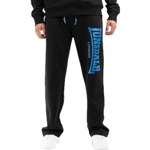 Lonsdale Herdley Joggingbroek voor heren, normale pasvorm, zwart/blauw, XL, Zwart/Blauw