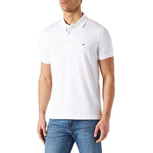 Tommy Hilfiger Bubble Structure Slim Poloshirt voor heren, wit, XXL, Wit.