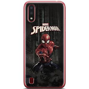 ERT GROUP Originele Samsung A01 beschermhoes met officiële licentie Marvel Spider-Man 007 in wit - 100% passend voor de vorm van de telefoon - TPU Case