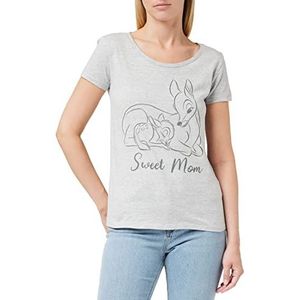 Bambi Wodbambts014 T-shirt voor dames (1 stuk), Grijs Chinees