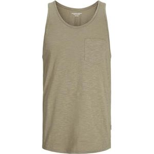 JACK & JONES Jorvarenna Slub Tank Top Jorvarenna Slub tanktop voor heren (1 stuk), Donker beige, XS