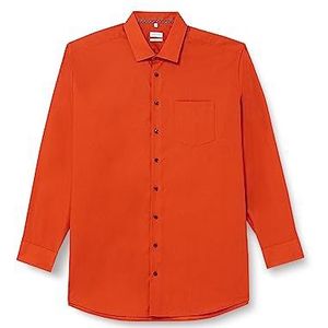 Seidensticker Businesshemd voor heren, regular fit, strijkvrij, kent-kraag, lange mouwen, 100% katoen, Oranje
