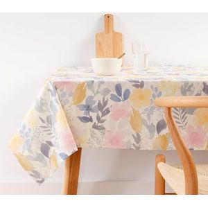 BELUM Nappe anti-taches, taille 240 x 155 cm - Nappe au toucher extra douce, couleur multicolore, nappe 100% fabriquée en Espagne, tissu 100% coton biologique, nappe modèle Gisborne