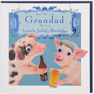 Clintons: 1166205 verjaardagskaart voor grootvader Beer Pigs, 159 x 159 mm, meerkleurig