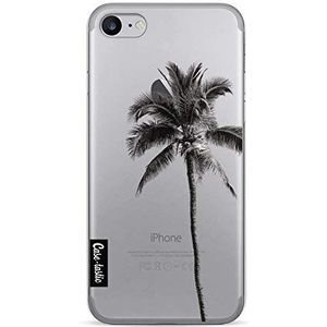 Beschermhoes voor Apple iPhone 7/8, dunne TPU-beschermhoes, stootvast, krasbestendig, telefoonhoes, palm tree, transparant