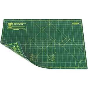 Snijmat zelfherstellend A3 dubbelzijdige 5 lagen geschikt voor kunst, naaien - Imperial/Metric 17 x 11 inch / 42 x 27 cm (Groen/Groen)