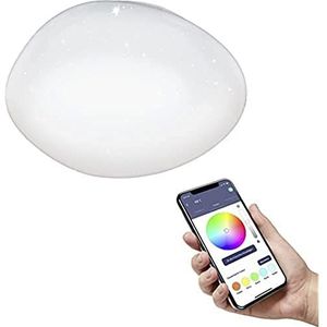 EGLO connect.z Sileras-Z led-plafondlamp, ZigBee plafondlamp, sterrenhemellamp bestuurbaar via app en spraakbediening, warm wit