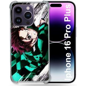 Cokitec Coque Renforcée pour Apple Iphone 16 Pro Plus Manga Demon Slayer Tanjiro