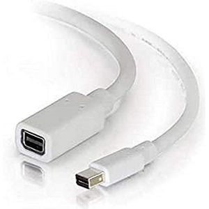 C2G Monitorkabel 4K Mini DisplayPort naar Mini DisplayPort-stekker op bus, 2 m, wit