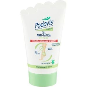 Podovis, Anti-vermoeidheidsgel: ijseffect, verfrissend en ontspannend, vermoeide beencrème, onmiddellijke verlichting, zachte en hydraterende huid, reisgrootte 50 ml