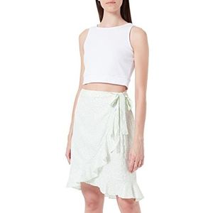 Vero Moda Vmhenna Wrap Shorts Skirt GA Noos Wikkelrok voor dames, Pastel groen / Op: Mini Henna Vic Aop