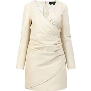 paino Robe en cuir pour femme 19227084-PA01, blanc laine, taille XS, Robe en cuir, XS