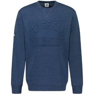 Russell Athletic A20372-DD-189 Sweatshirt pour homme en maille longue Dark Denim Marl Taille XL