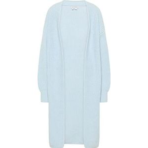 LEOMIA Cardigan long en tricot pour femme, bleu clair, XL-XXL