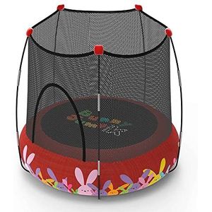 PL Ociotrends - Trampoline met opblaasbaar net, 120 cm diameter x 35 cm hoogte – rood (PL0080)