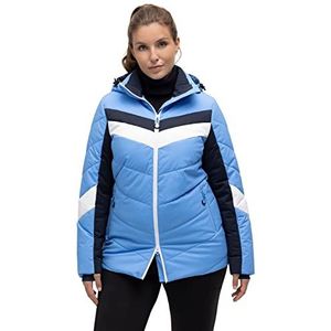 Ulla Popken Functioneel ski-jack voor dames, retro, waterafstotende jas, pastelpetrol, 46/48, pastelpetrol, 46-48, pastelpetrol, Pastelpetrol