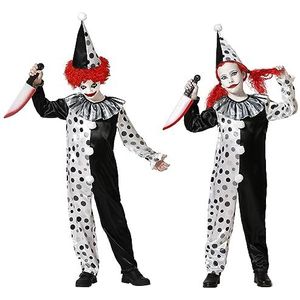 Atosa clown kostuum grijs unisex kinderen 3 tot 4 jaar