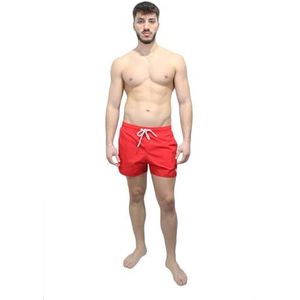 Emporio Armani Emporio Armani Boxershorts voor heren met geborduurd logo, badpak, Robijn rood