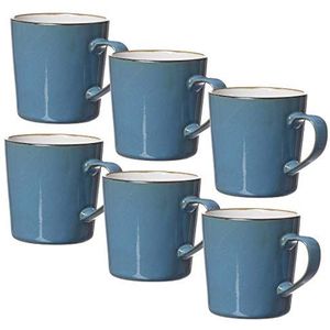 Visby koffiekopjes 400 ml, blauw, 6 stuks