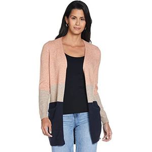 ONLY Vrouwelijk gebreid vest, Misty Rosestripes:w. Beige Mel/Night Sky, L