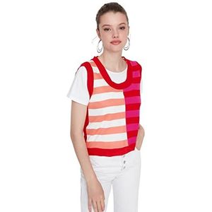 TRENDYOL Twoaw23sv00085/Kırmızı Dames Sweater (1 stuk), Rood