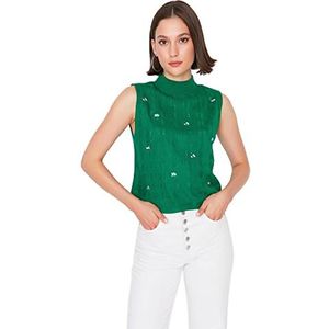 TRENDYOL TWOAW23SV00168/Yeşil damessweatshirt, groen, S, groen, Groen