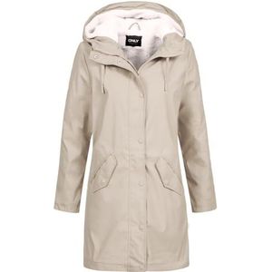 ONLY Onlsally Otw Noos Regenjas voor dames, Oatmeal/White Teddy