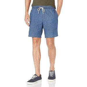 Amazon Essentials Short de marche pour homme avec cordon de serrage (disponible en grande taille), chambray délavé moyen, taille L