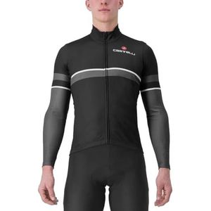 CASTELLI Retta Ls T-shirt uniseks, Zwart/Donker Grijs