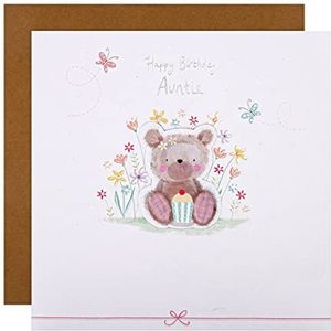 Hallmark Grote verjaardagskaart voor tante, met schattig pluche cupcake-design, voor T