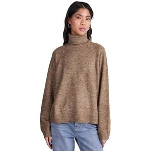 PIECES Pcjuliana Ls Rollneck Knit Noos Bc damesvest, fossiel, M, fossiel