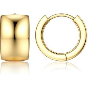 2 paar kleine creolen, 12 mm, goud en zilver, medisch