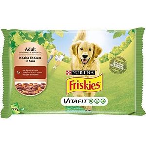 Purina Friskies Umido hondenvoer met lam en wortelen, 40 zakjes van 100 g