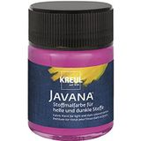 Kreul Javana 91969 verf voor lichte en donkere stoffen op waterbasis met een waterstofkarakter, 50 ml glas, magenta