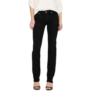 ONLY Straight Fit Jeans ONLALICIA Washed Black Denim