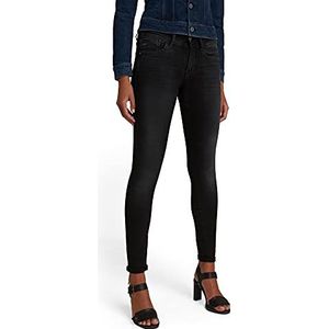 G-STAR RAW Lynn Mid Waist Super Skinny Jeans voor dames, Grijs (Dusty Grey B732-a799), 28W / 30L