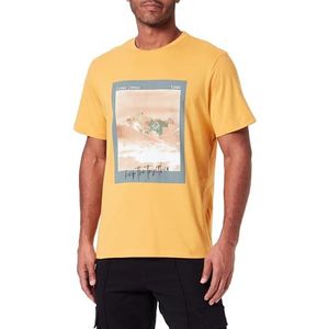 Cross Jeans 15865 T-shirt voor heren, donkergeel, M, donkergeel, M, Donker geel