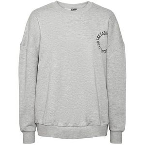 PIECES PCJYLLO Sweat-shirt pour femme, Gris clair chiné, XS