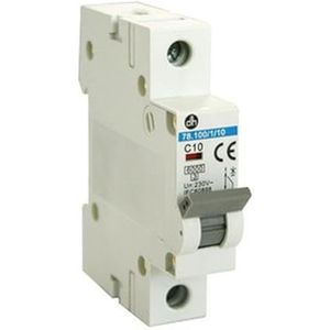 Interrupteur magnéto-thermique 1 pôle, 10 A, 6 kA, protège les circuits électriques contre les surcharges et les courts-circuits. Idéal pour les installations résidentielles.