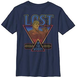 Disney Frozen 2 Kristoff & Sven Lost In The Woods World Tour Boys T-shirt, marineblauw, XS, Navy Blauw